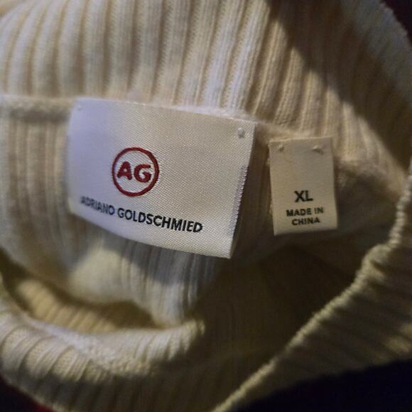 AG Adriano Goldschmied Wool Cashmere Ribbed Sweater XL - Picture 3 of 10